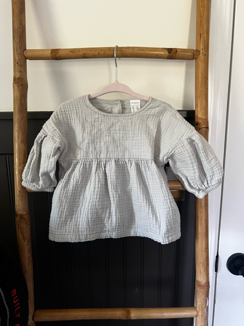 H&M Sage baby Girls' Muslin Dress 2-4M
